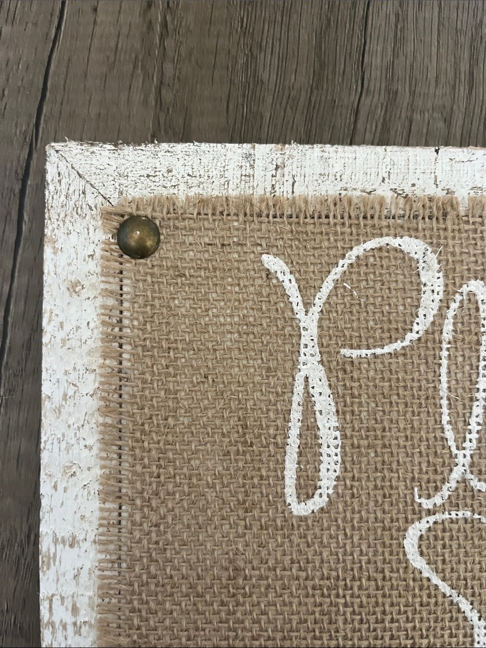 2/$10 Please Sign Our Guestbook Burlap Wall Sign - White Script on Natural - Picture 4 of 5
